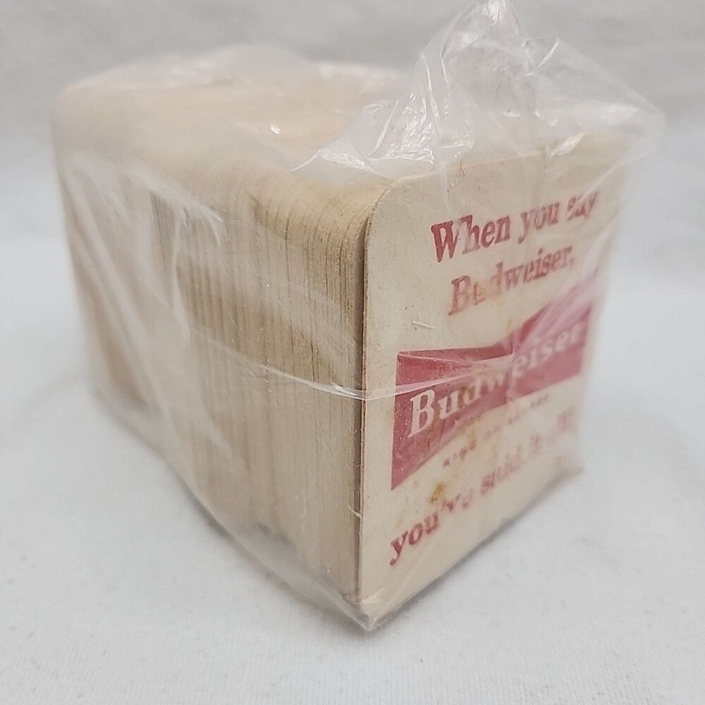 Coaster BUDWEISER When You Say - Drink Bud 2 Sided Mixed Bar Beer New 100
